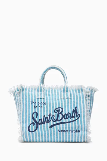 Striped Colette Bag in Linen