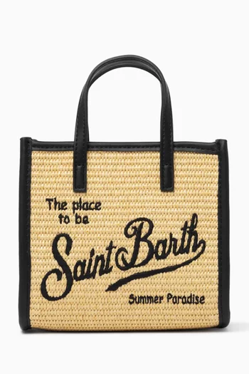 Vivian Mini Tote Bag in Straw