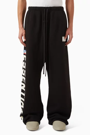 بنطال رياضي بقصة مريحة للبيت بشعار NBA صوف قطني