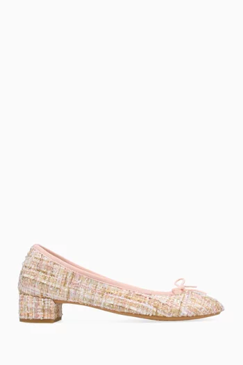 Camille 30 Ballerina Pumps in Tweed