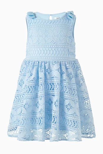 Bow Flared Dress in Lace