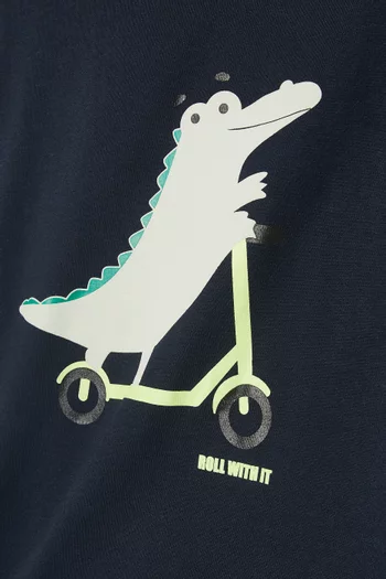 Dinosaur Scooty T-shirt in Cotton-jersey