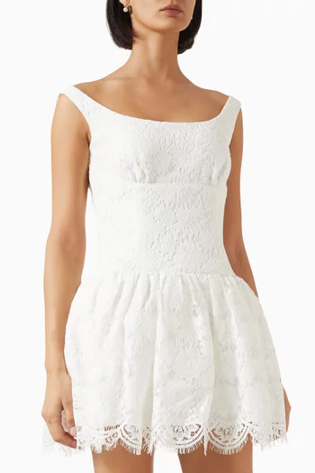 Mini Dress in Floral Lace