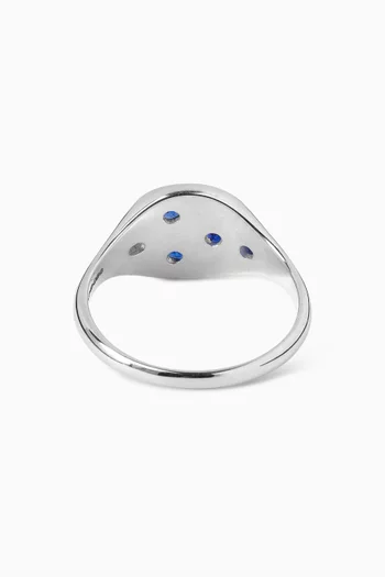 Mini Chloroplast Signet Ring in Sterling Silver