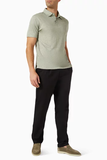 Polo Shirt in Linen-jersey