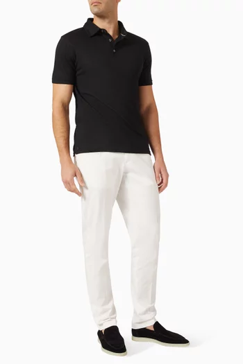 Polo Shirt in Linen-jersey