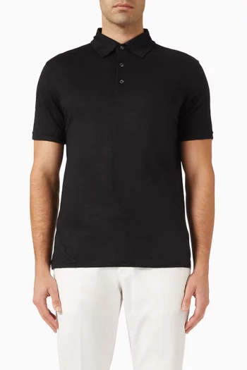 Polo Shirt in Linen-jersey