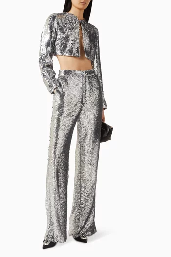 Sequin-embellished Crop Bolero