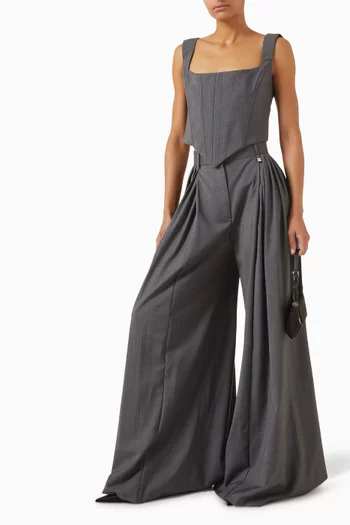 بلوزة بتصميم مشد صوف قنب