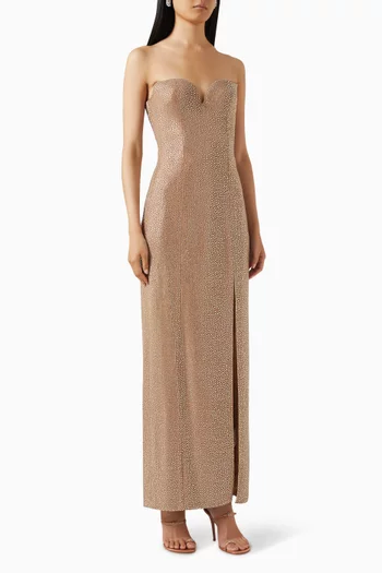 Crystal-embellished Dress in Viscose