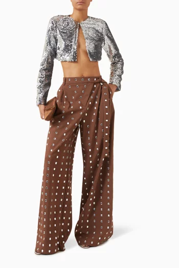 Crystal-embellished Pants