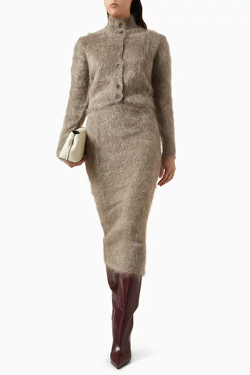Midi Skirt in Mohair-knit