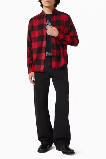 Check-print Shirt in Cotton