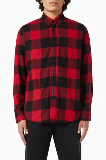 Check-print Shirt in Cotton