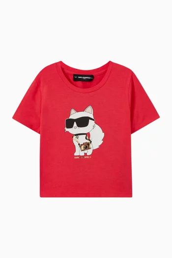 Graphic Print T-shirt in Cotton