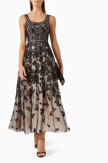 Rosa Embroidered Gown in Tulle