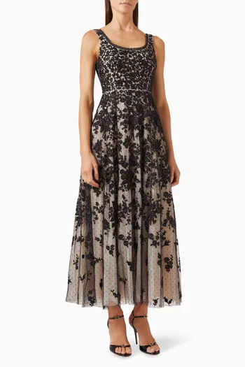 Rosa Embroidered Gown in Tulle