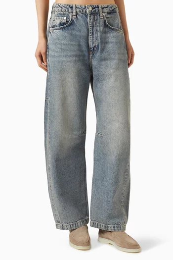 Charlie Barrel Jeans in Denim