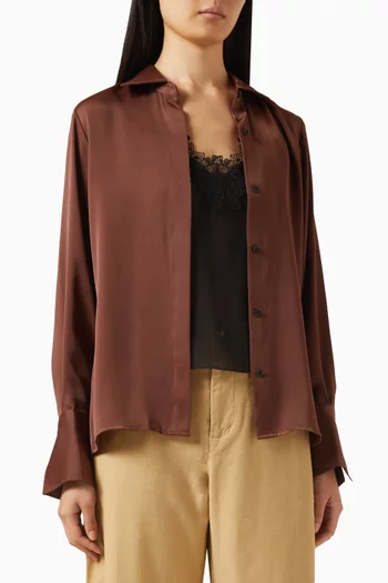 Venus Popover Blouse in Satin