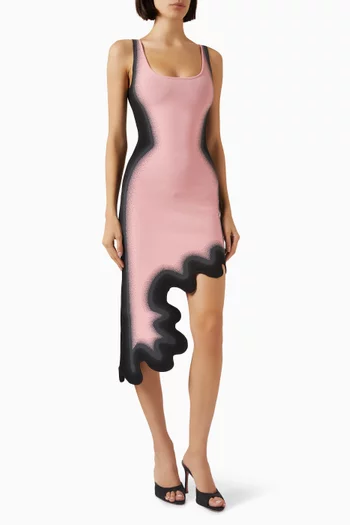 Aster Reversible Wavy Midi Dress
