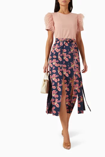 Floral Midi Skirt