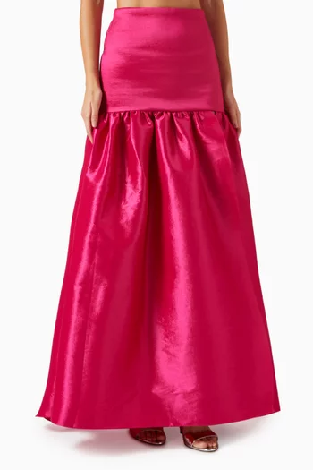 Toledo Maxi Skirt in Satin