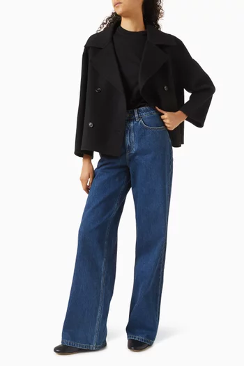 معطف مانيلا بصفي أزرار صوف