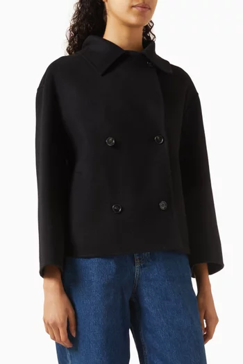 معطف مانيلا بصفي أزرار صوف