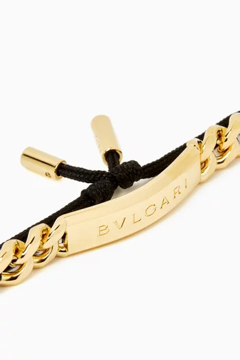 BVLGARI String Bracelet in Gold-plated Brass