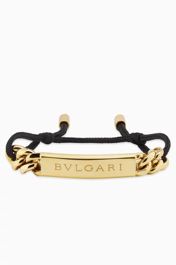 BVLGARI String Bracelet in Gold-plated Brass