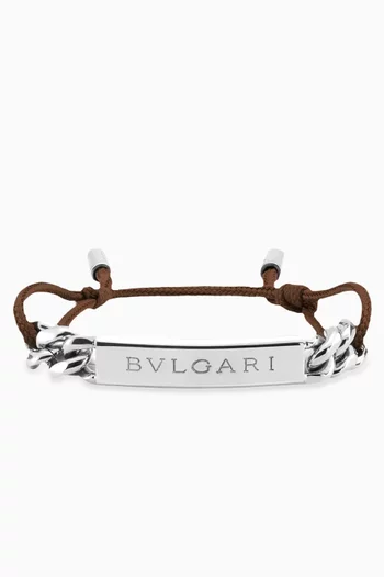 BVLGARI String Bracelet in Palladium-plated Brass
