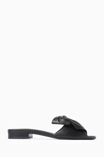 Unused Bow Sandals in Satin, EU 38