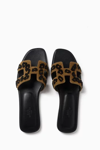 Unused Oran Sandals in Tufted Suede, EU 39.5