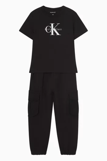 بنطال رياضي صوف قطني بجيب بلون مغاير