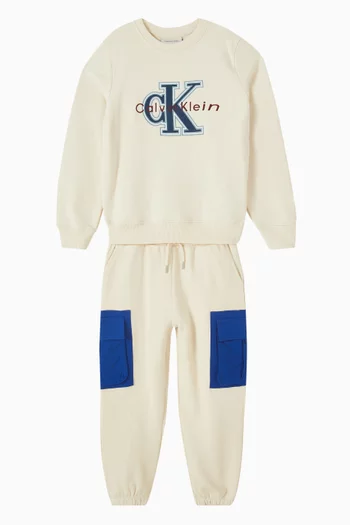Contrast Pocket Sweatpants in Cotton-fleece