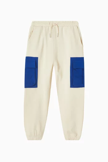 Contrast Pocket Sweatpants in Cotton-fleece