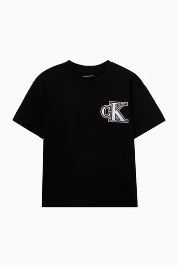 تي شيرت بطبعة قطن