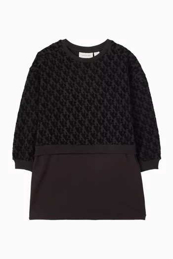 Logo Dress in Cotton-blend