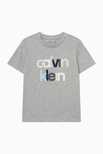 Logo T-shirt in Stretch Cotton-jersey