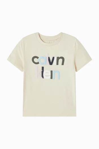 Logo T-shirt in Stretch Cotton-jersey