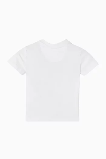 تي شيرت بشعار الماركة قطن جيرسيه مطاطي