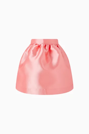Glossy Flared Skirt