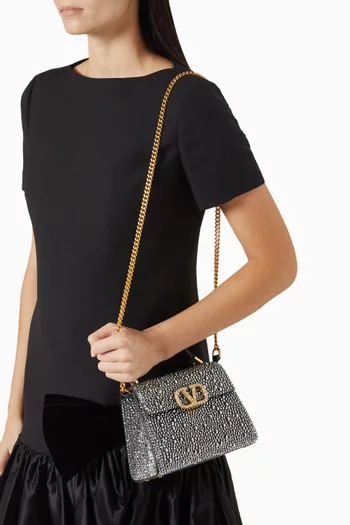 Mini VSLING Rhinestone-embellished Top-handle Bag