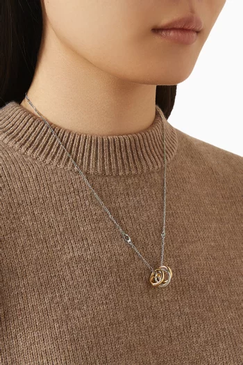 قلادة بدلاية على شكل خواتم كلاسيكية نحاس مطلي