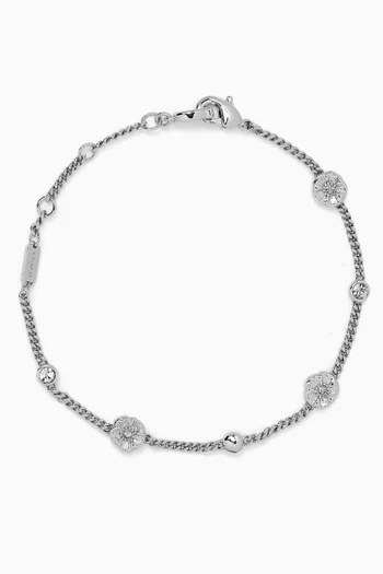 أقراط هاجي بتصميم زهرة الشاي نحاس بلون فضي