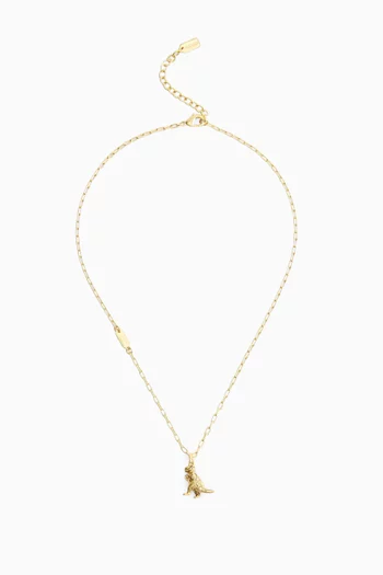 قلادة بدلاية على شكل ديناصور نحاس مطلي