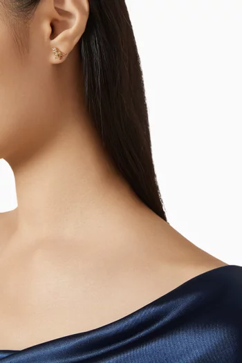 أقراط بحلية على شكل ديناصور مصقولة نحاس مطلي