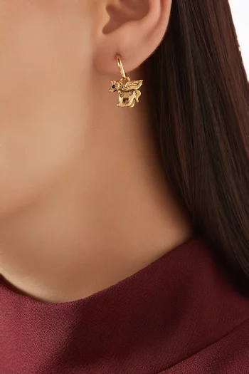 أقراط هاجي بيجاسوس مصقولة نحاس مطلي