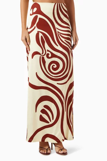 Luma Printed Maxi Skirt