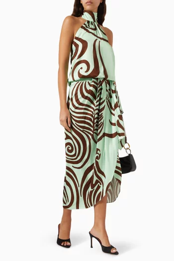 Amaia Sarong-style Midi Skirt